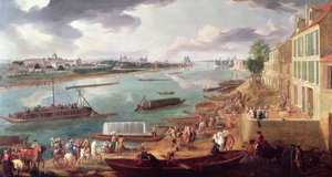 Uitzicht op Parijs vanaf de Quai de la Rapee